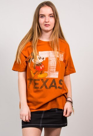 DISNEY MICKEY MOUSE ORANGE T-SHIRT