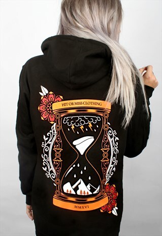 HOURGLASS BLACK ZIP HOODIE