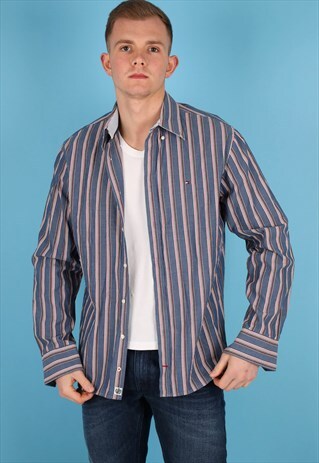 VINTAGE TOMMY HILFIGER STRIPE SHIRT NS135