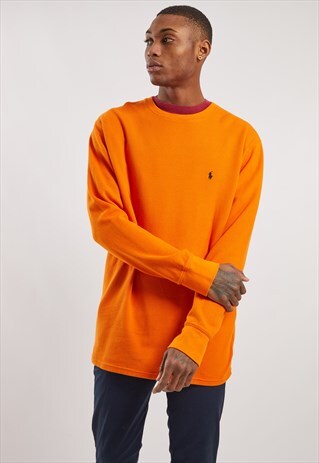 VINTAGE RALPH LAUREN LONG SLEEVE WAFFLE TOP