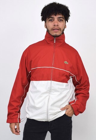 VINTAGE 90'S LACOSTE RED & WHITE JACKET