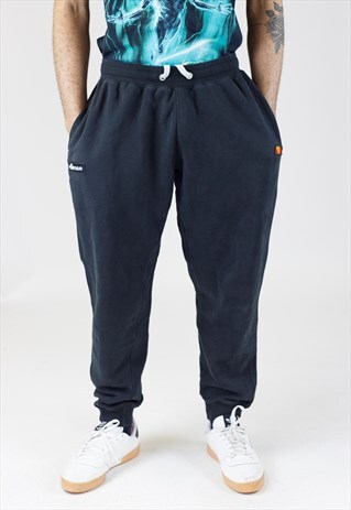 VINTAGE 90S ELLESSE BLACK TRACKSUIT BOTTOMS