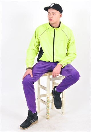 VINTAGE 90'S WINDBREAKER JACKET IN GREEN
