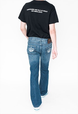 VINTAGE Y2K STRAIGHT JEANS IN BLUE