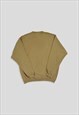 VINTAGE 90S ADIDAS EMBROIDERED LOGO SWEATSHIRT IN BEIGE