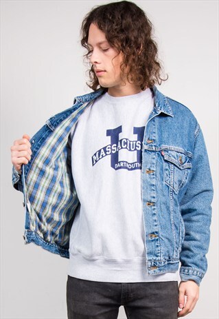 90'S VINTAGE BLUE BLANKET LINED LEVI'S DENIM JACKET