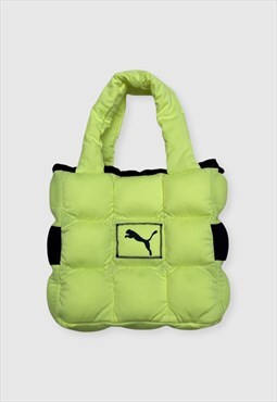 Reworked Puma Puffer Bag Lime