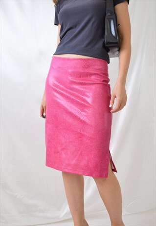 pvc midi skirt