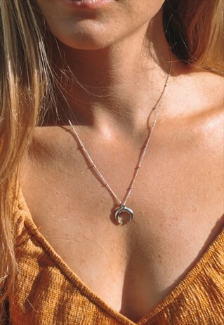 SILVER MOON NECKLACE