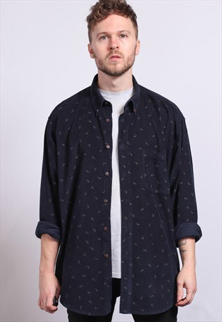 VINTAGE CORDUROY SHIRT BLUE