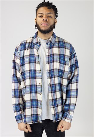 VINTAGE 90S MULTICOLOUR FLANNEL SHIRT