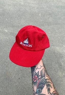 Vintage 90s Anvil Boston USA Embroidered Hat Cap