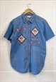 Vintage Embroidered Denim Shirt