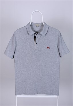Burberry vintage polo shirt gray nova M