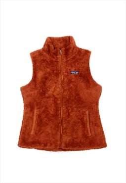 Patagonia Fleece Gilet Rust Orange Fuzzy Gilet