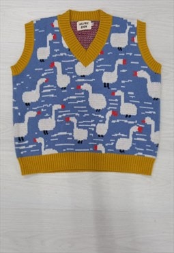 Aelfric Eden Duck Sweater Vest Blue Yellow