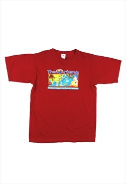 Vintage Princess Cruises - The Orient Route Red Map T-Shirt 