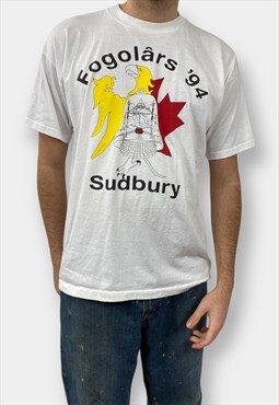 Vintage 1994 Fogolars Sudbury printed single stitch T-shirt