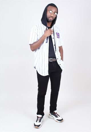 VINTAGE BUTTON UP BASEBALL JERSEY