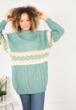 VINTAGE 80S CASUAL KNIT JUMPER / R503