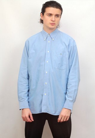 1990'S VINTAGE LACOSTE SHIRT IN BLUE