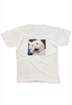 Scared Cat Meme T-Shirt Funny Screaming Cat Meme
