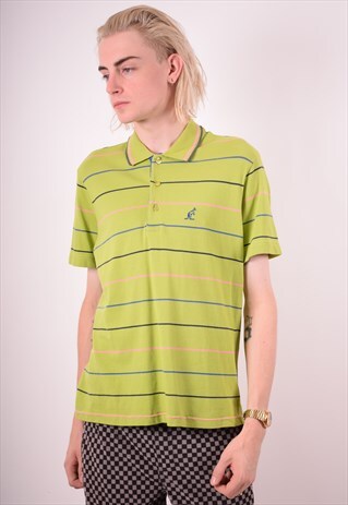 AUSTRALIAN L'ALPINA MENS VINTAGE POLO SHIRT LARGE GREEN 90S