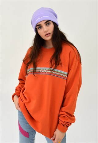 G&G UNISEX BURNT ORANGE VINTAGE RIBBON SWEAT