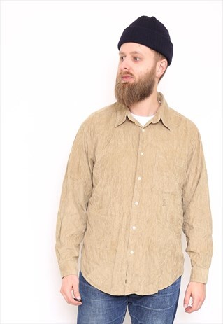 VINTAGE TOMMY HILFIGER BEIGE CORDUROY SHIRT
