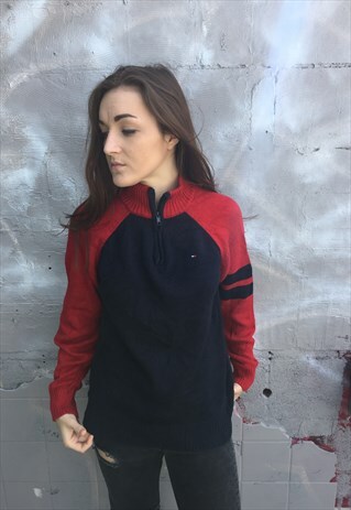 TOMMY HILFIGER QUARTER ZIP SWEATER