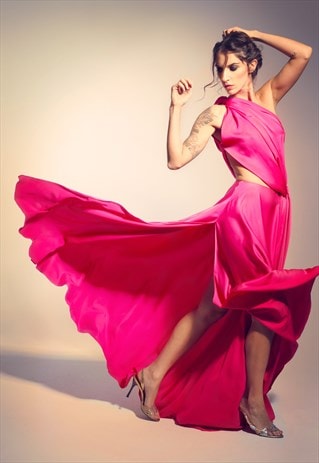 PINK LONG EVENING DRESS