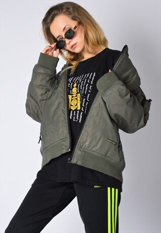 VINTAGE 90S KHAKI NIKE PADDED JACKET