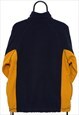 VINTAGE ASHFORD SPORTS NAVY QUARTER ZIP FLEECE WOMENS