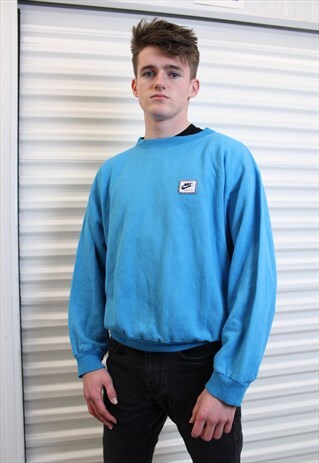 RARE NAVY BLUE TAG 80'S AQUA BLUE SWEATSHIRT