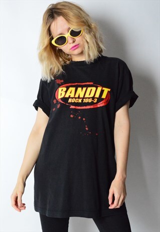 VINTAGE 90S FADED BLACK BANDIT T-SHIRT