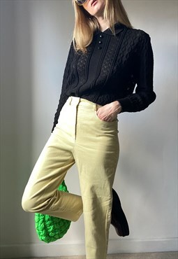 Vintage Yellow Trousers Size 12