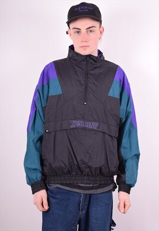 MENS VINTAGE PULLOVER JACKET LARGE MULTI 90'S