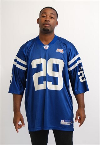 VINTAGE REEBOK NFL SUPERBOWL JERSEY 29 ADDAI