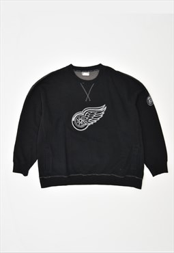 Vintage NFL Detroit Red Wings Sweatshirt Jumper Black