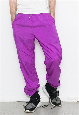 VINTAGE NYLON TRACK BOTTOMS
