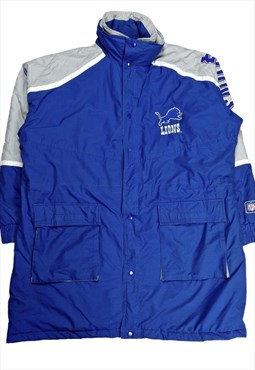 90's Starter NFL Detroit Lions Padded Jacket Coat Size XXL