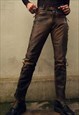 SUPER COOL BROWN VINTAGE LEATHER PANTS
