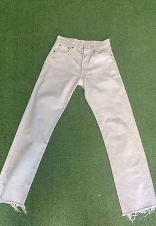 vintage white levis 501