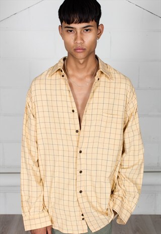 VINTAGE CHECKED SQUARES FLANNEL UNISEX SHIRT