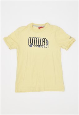 Vintage 00' Y2K Puma T-Shirt Top Yellow