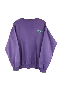 Vintage Purple Sweatshirt Golf on Chest in Purple M