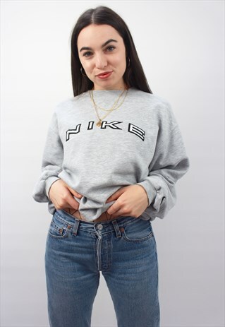 90'S RARE RETRO EMBROIDERED SPELL-OUT SWEATSHIRT
