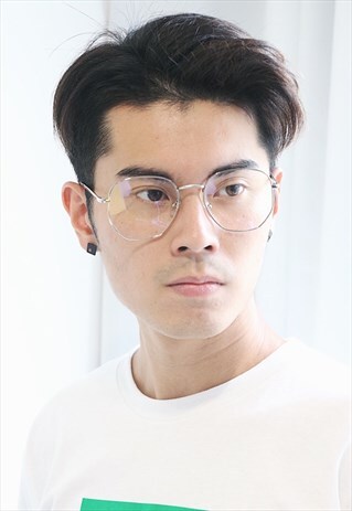 POLYGON METAL GLASSES - SILVER