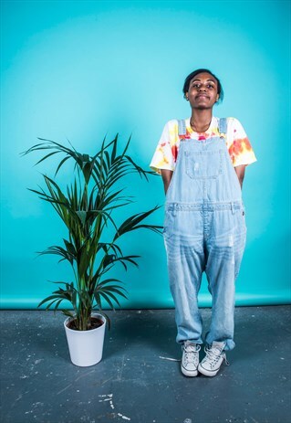 VINTAGE DUNGAREES IN BLUE DENIM