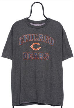 Vintage NFL Chicago Bears Grey Graphic Sports TShirt Mens